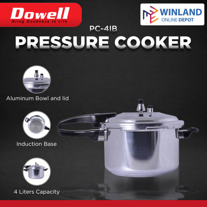 DOWELL by Winland 4 Liter Pressure Cooker with Induction Base PC4IB