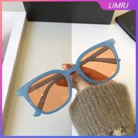 LIMRJ แว่นตากันแดด TOMY สีน้ำตาลวินเทจแว่นตากันแดด Ins Tik Tok Coed