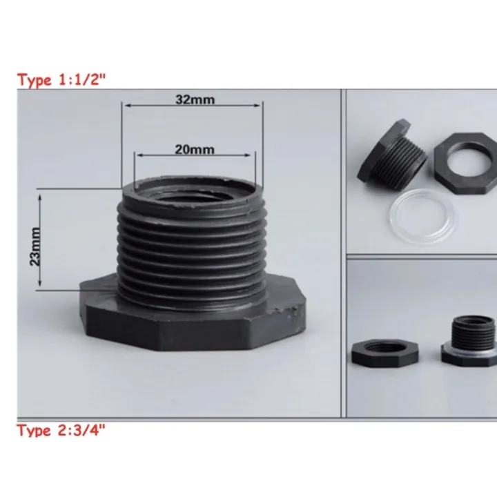 Bulkhead Fittings Hydroponics Downspout Nft Drain Overflow Pipe