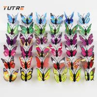 50Pcs 4.5CM Pvc Simulation Butterfly Creative Crafts Magnetic Refrigerator Curtain Decoration Butterfly Living Room Wall Sticker