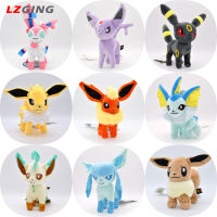 Lzginger Eevee ตุ๊กตาผ้ากำมะหยี่ของเล่นตุ๊กตาตัวละครเกมภาพยนตร์การ์ตูนน่ารักสำหรับแฟนๆของตกแต่งบ้าน