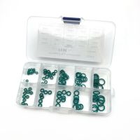 ◕☎ 125pcs FKM Green O-Ring Gaskets Acid-Base High Temperature Oil Resistance Fluororubber Ring Seal Multi -Size Maintenance Box Set