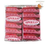 Apollo (ช็อคแดง) ช็อกโกแลตนมเคลือบเวเฟอร์ แพ็คละ 48 ชิ้น