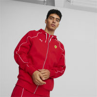 PUMA AUTO - เสื้อฮู้ดผู้ชาย Scuderia Ferrari Race แขนยาว สีแดง - APP - 53816402