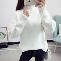 Fashion Hairy Turtleneck Sweater Women Autumn Winter Long Sleeve All Match Pullover Korean Street Casual Solid Knitted Jumper