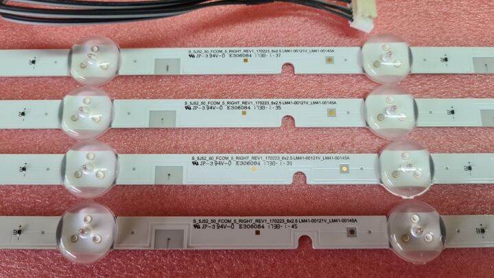 หลอดไฟ-led-backlight-samsung-ua49j5200ak-ua49j5250ak-ua49m5000ak-ua49m5100ak-ua49n5000ak-แถวละ-49-ซม-2-ท่อนต่อกัน-รวม-10-ดวง-led-3v-อะไหล่แท้-ถอดมือสอง