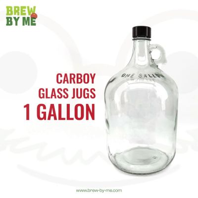 Carboy Glass Jug ขนาด 1 แกลลอน (3.8 ลิตร) ขวดแก้วหมักไวน์ ถังหมักเบียร์