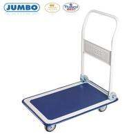 Jumbo รถเข็นพื้นเหล็กชั้นเดียว HB-210J รุ่นมือจับข้างเดียวพับได้ 370 กก. ล้อยาง 125 mm.