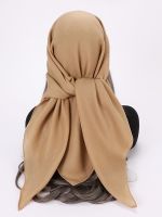 【YF】 Square Cotton Linen Scarf 90x90cm Hijab For Muslim Women Clothing Headwrap Shawls Ladies Headband Headscarf