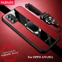 Nebula สำหรับ Oppo A74 5G (6.5) นิ้วปลอก PU เคสหนัง Soft Edge กันกระแทกปกหลัง Hp OPPO A74 5G โทรศัพท์มือถือผู้ถือ Lanyard ฉากยึดแม่เหล็กสำหรับ OPPO A74 (5G)