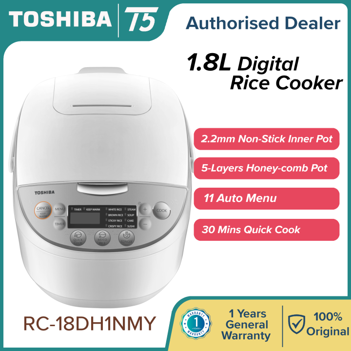 TOSHIBA Digital Rice Cooker 1.8L (Non Stick) Inner Pot RC18DH1NMY