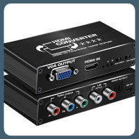 1080P HDMI เป็น Ypbpr VGA Scaler แปลง HDMI ไปเป็น YPbPr Scaler RGB 5RCA ส่วนประกอบ R/l RCA และเครื่องแยกสัญญาณเสียงออปติคอล Toslink