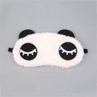 ขายดีที่สุดการออกแบบที่น่ารัก Plush Panda Face Eye Travel Sleeping Soft Eye Blindfold Shade แบบพกพา Sleeping Eye Cover