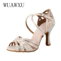 hot【DT】 NATASHA Latin dance shoes inlaid Womens high heel catwalk sh