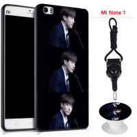 BTS เคสโทรศัพท์สำหรับ Xiaomi Mi Note 1ซิลิคอนนุ่มกรณีที่มีรูปแบบเดียวกันแหวนและเชือก