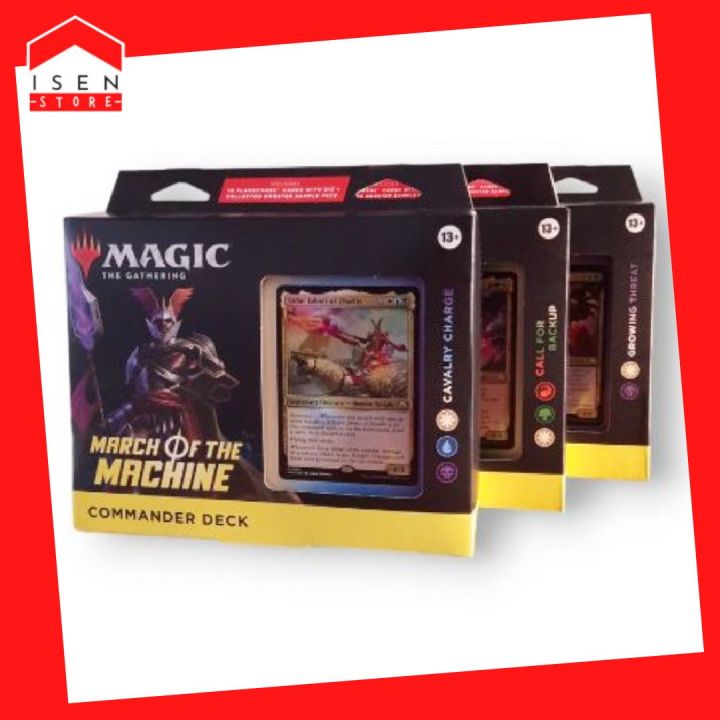 Magic The Gathering March of the Machine Commander Deck - Cavalry Charge  (100-Card Deck, 10 Planechase cards, Collector Booster Sample Pack +