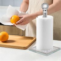 ☞∈☂ Countertop Napkin Holder Crushed Diamond Paper Towel Roll Stand Plastic Wrap Holder for Kitchen Easy One-handed Tear 2023 New