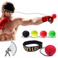 (Best Movement)2ชุด Boxing Ball Head-Mounted PU Punch Speed Ball แถบคาดศีรษะยืดหยุ่น Sanda MMA การฝึกอบรม Hand Eye Reaction อุปกรณ์ออกกำลังกายที่บ้าน