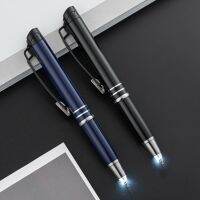 Ballpoint Pen with LED Light Multifunction Folding Stand for Phone Holder Night Reading Stationery Pen for Office School Student