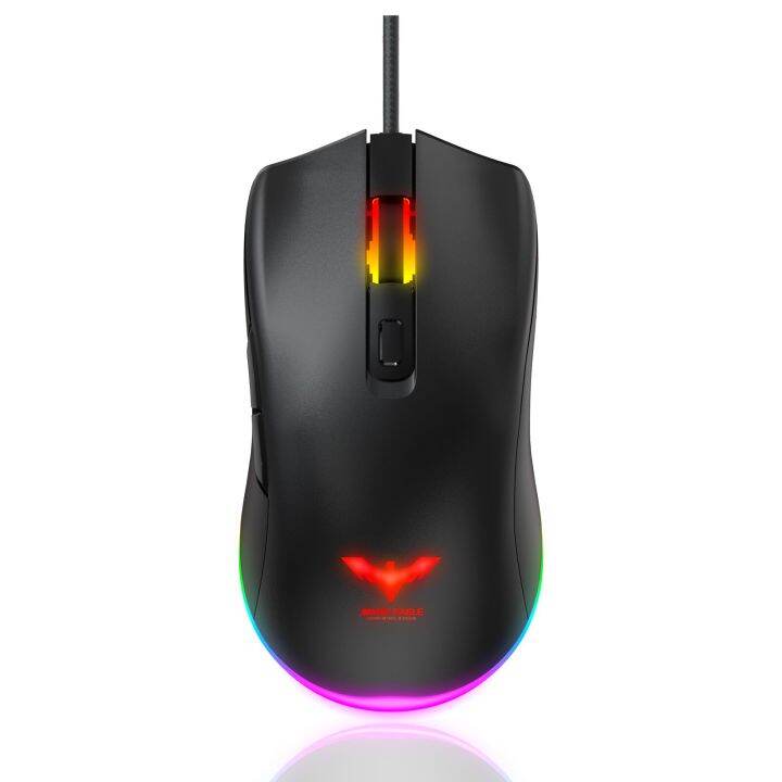 havit-mouse-gaming-rgb-เมาส์เกมส์-pc-แบบมีสายที่มีแบ็คไลท์7สี6ปุ่มสูงถึง6400-dpi-usb-คอมพิวเตอร์เมาส์สีดำ-ms732-yuebian