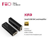 FiiO JadeAudio KA3 Type C 3.5/4.4แจ็คหูฟัง USB แอมพลิไฟลเออร์ DAC DSD512สายเคเบิลสำหรับ Android เครื่องเสียงสำหรับ Mac IOS Windows