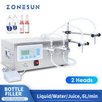 ZONESUN เครื่องเติมขวดน้ำ MPZ2กึ่งอัตโนมัติ ZS-น้ำผลไม้เหลวสำหรับเครื่องดื่มน้ำมันมะกอกปั๊มแม่เหล็กการผลิต Kemasan Toples