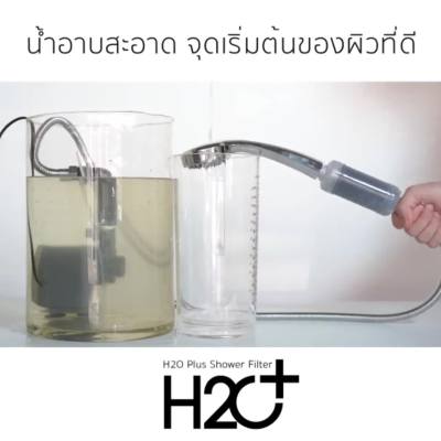 ( สุดคุ้ม+++ ) H2O Plus Shower Filter สุดยอดที่กรองน้ำฝักบัว PP + Activated Carbon 2 ชิ้น กรองคลอรีน สนิมและสิ่งสกปรกที่มาพร้อมกับน้ำ ราคาถูก ฝักบัว แรง ดัน สูง ฝักบัว อาบ น้ำ ก๊อก ฝักบัว เร น ชาว เวอร์