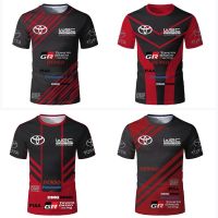 COD DDDGRYTRY Wrc เสื้อยืดคอกลม พิมพ์ลายรถแข่ง Toyota Rally 3D โอเวอร์ไซซ์ แนวสตรีท แฟชั่นสําหรับเด็กผู้ชาย ผู้หญิง