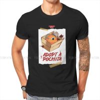 เสื้อยืด POCHITA สำหรับผู้ชายลายแฟชั่นอะนิเมะ,เสื้อยืดผ้าฝ้าย100% ฤดูร้อนท็อปส์ซูคอรอบใหม่ขายส่ง