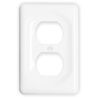 2Pack Switch Plates Ceramic Switch Plates Switch Plate Cover White (Single Duplex)