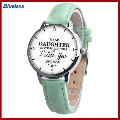 Bluelans®นาฬิกาข้อมือสตรีแต่ละออกแบบพิเศษสายหนังเทียมเหมาะสำหรับนาฬิกาข้อมือสำหรับของขวัญ