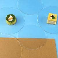 2Pcs Practical Buttercream Cake Discs Acrylic Boards Transparent  Easy to Clean