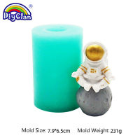 3D Cartoon Astronaut Silicone Mold Resin Ornament Handicraft Plaster Moulds For Soap Making Polymer Clay Form Baking Kitchen