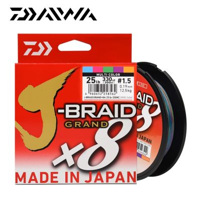 （A Decent035）500M DAIWA J BRAID GRAND Fishing Line 8 Strands Braided 150M 14 20 30 35 40 60LB PE Made in Japan Tackle