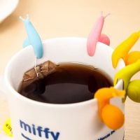 CJ058 Cute Snail Shape 10 pcs/Set Tea Bag Clip Cup Mug Tea Infusers Strainer Clips Party Decor Silicone Tea Bag Holder