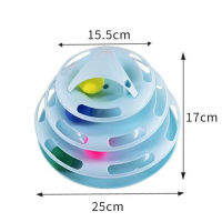 Three Levels Pet Cat Toy Training Amusement Plate Kitten Tower Tracks Disc Cat Inligence Amusement Triple Disc tumblers