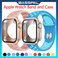 เคสอัปเกรด BassPal อัลตร้า + สายซิลิโคนสำหรับนาฬิกา Apple 41 40 44มม. 45มม. ระบายอากาศได้ยางรัดเปลี่ยนเป็น360เคสป้องกันเต็มรูปแบบพิเศษ49มม. I Watch 8 7 6 SE 5 4