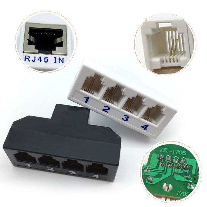 RJ45 To RJ11 Network Cable Splitter Adapter RJ45 Female Splitter Socket ...