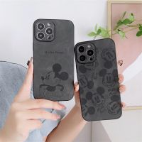 DISNEY 2022 Premium Case for iPhone 14 13 Pro Max Mickey Embossed Leather Full Coverage Shell Case for 12 11 Promax XR XS 8Plus  Screen Protectors