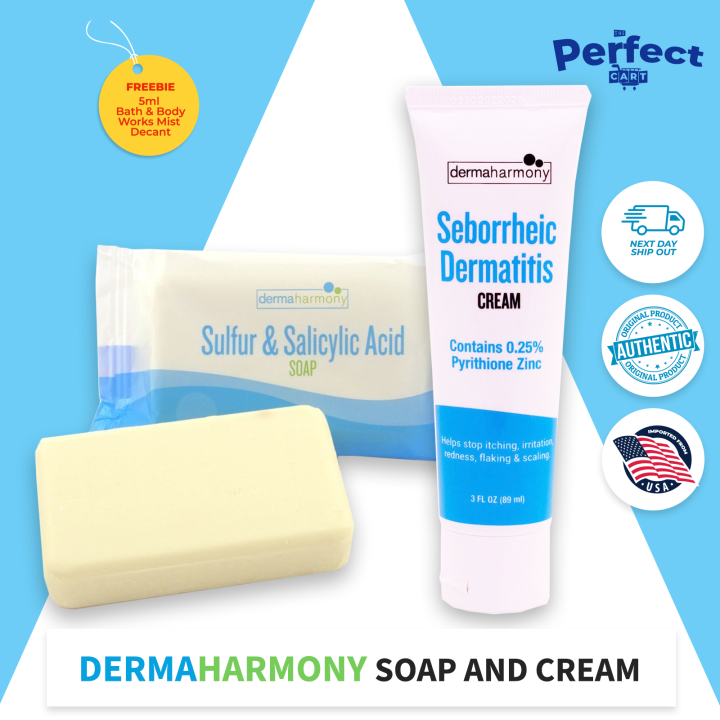 DermaHarmony Sulfur & Salicylic Acid Soap I Seborrheic Dermatitis Cream