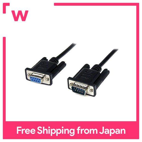 RS232C Serial Cross Cable 2m DSub 9 Pin Male/Female Black