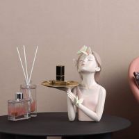 Nordic Modern Butterfly Girl Statue Resin Handmade Craft Character Figurines Sculpture Home Office Tabletop Holiday Decor Gifts