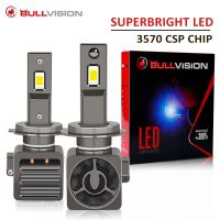 Bullvision 120W H7 LED Canbus ไฟหน้ารถหลอดไฟ H4 H1 HB3 9005 HB4 9006 H11 9012 LED 6000K 5570 CSP หลอดไฟอัตโนมัติสำหรับ VW Ford BMW