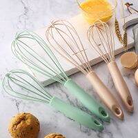 Manual Egg Beater Pp Handle Egg Blender Handheld Silicone Stainless Steel Stirring Rod Household Kitchen Baking Tools