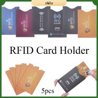 SHILU 5PCS ใหม่ ธนาคาร การป้องกัน ป้องกันการโจรกรรม ตัวบล็อก RFID ปกป้องกรณีปก ปลอกแขน ผู้ถือบัตร