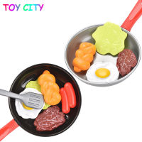 8PC Children Pretend Play Kitchen Toy Set Miniature Kitchen Simulation Food Cookware Pot Pan Cooking Toy For Girl Kid