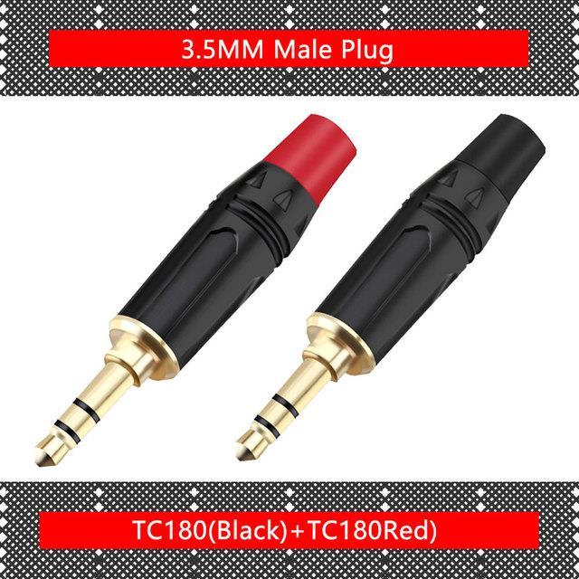 4pcs-smooth-black-3pole-3-5mm-jack-wire-connector-audio-video-plug-stereo-earphone-connector