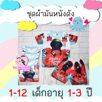 ชุดแขนสั้นสควิสเกมส์  ชุด squid game ชุดแขนสั้นขาสั้น ชุดเซ็ตเด็ก สีฟ้า BigBrotherKidsShop