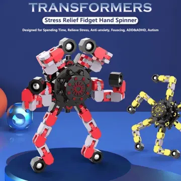 Kids DIY Deformable Stress Relief Toy Fingertip Spin Top Fidget Spinner  Transformable Creative Chain Mechanical Gyro Robot Toy - Realistic Reborn  Dolls for Sale