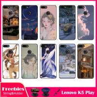 เคสมือถือสำหรับ Lenovo K5 Play เคสโทรศัพท์กันกระแทกกันกระแทกกันกระแทกที่มีรูปแบบเดียวกัน Air Bag ขาตั้งโทรศัพท์